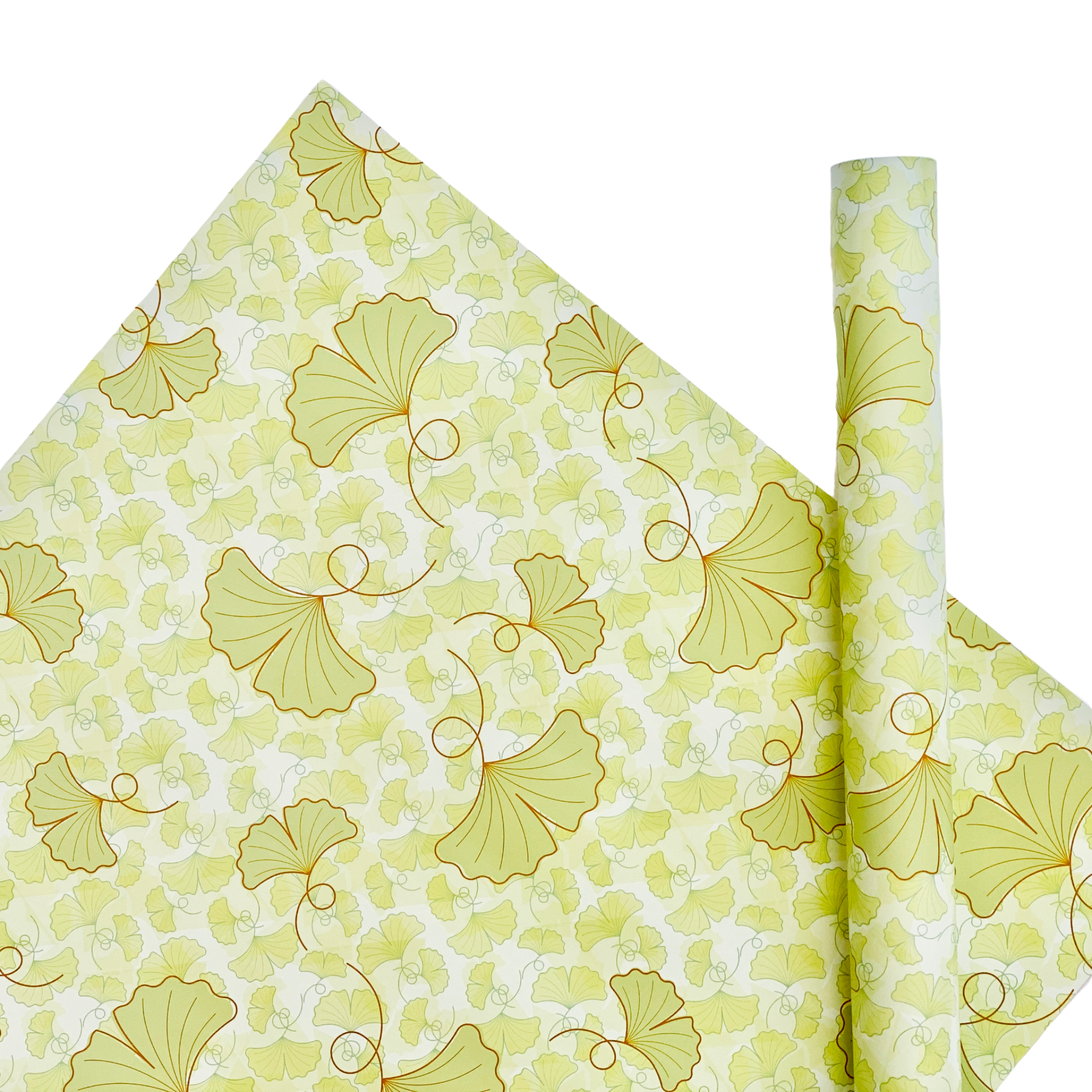 Ginkgo Biloba Green Gift Wrap Sheet