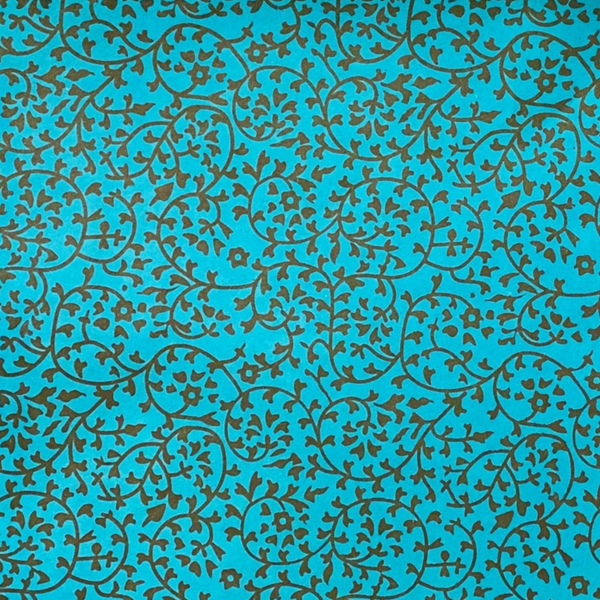 Bangladesh Handmade Gift Wrap Paper Gold Vine Joli Motif