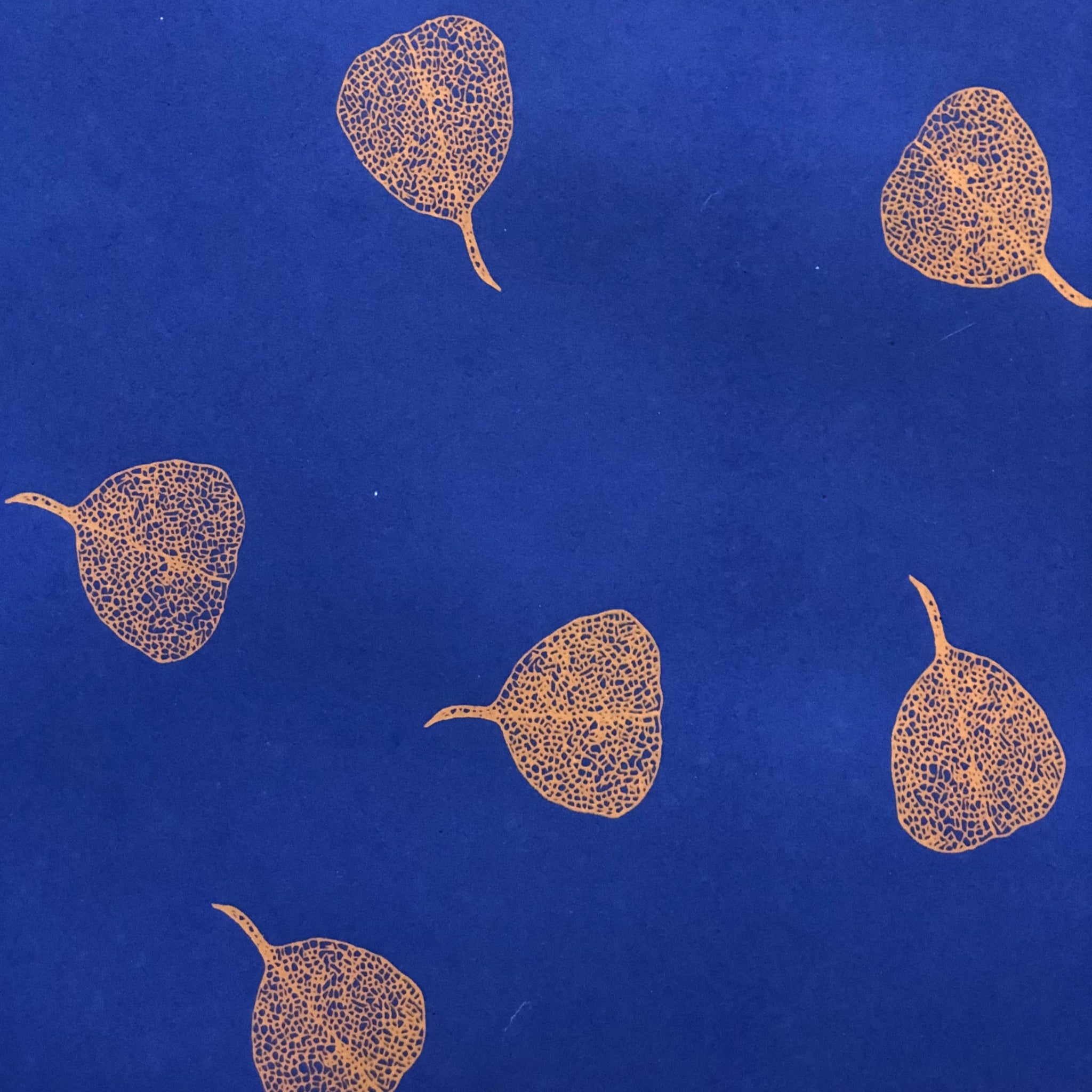 Gold Leaf Gift Wrap Paper Design Detail
