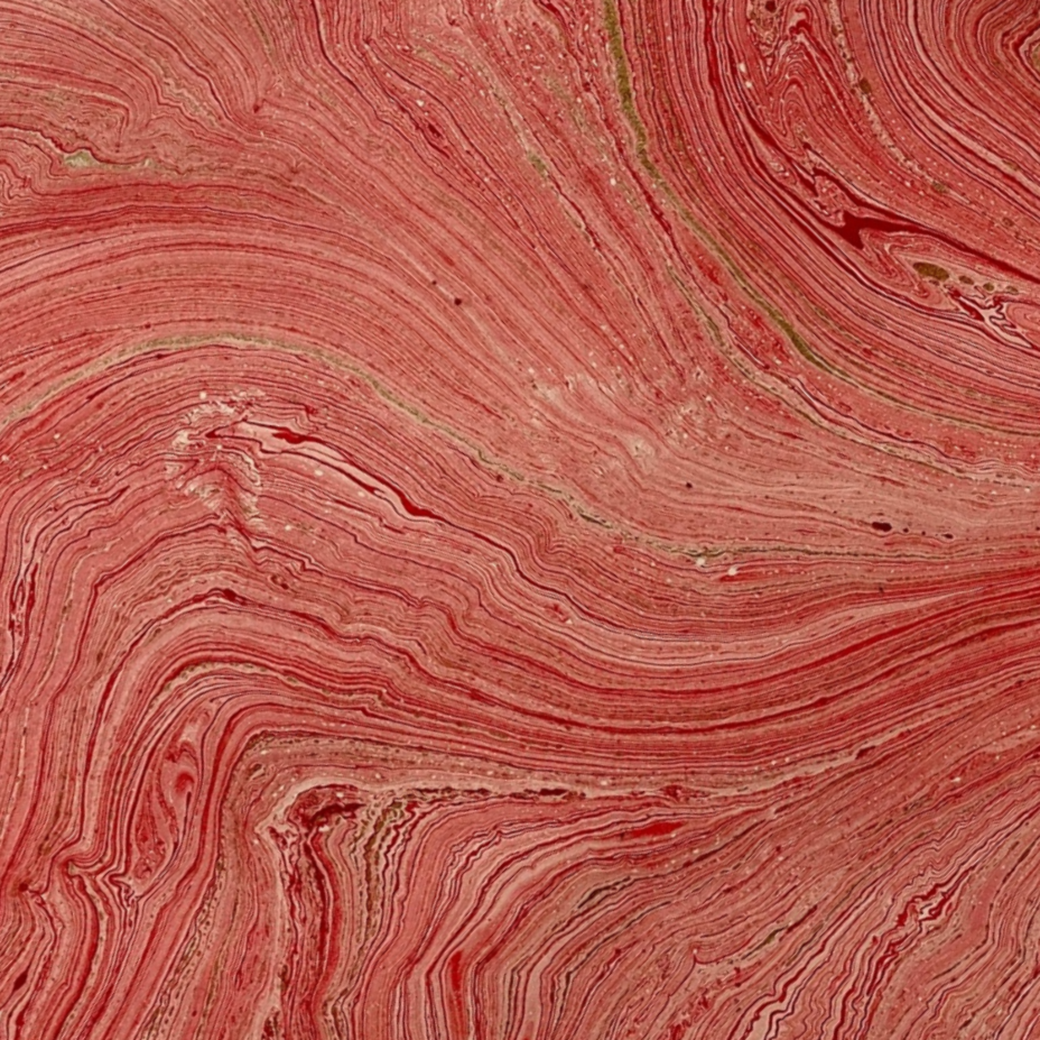 Red Marbled Handmade Paper Gift Wrap Sheet Design Detail