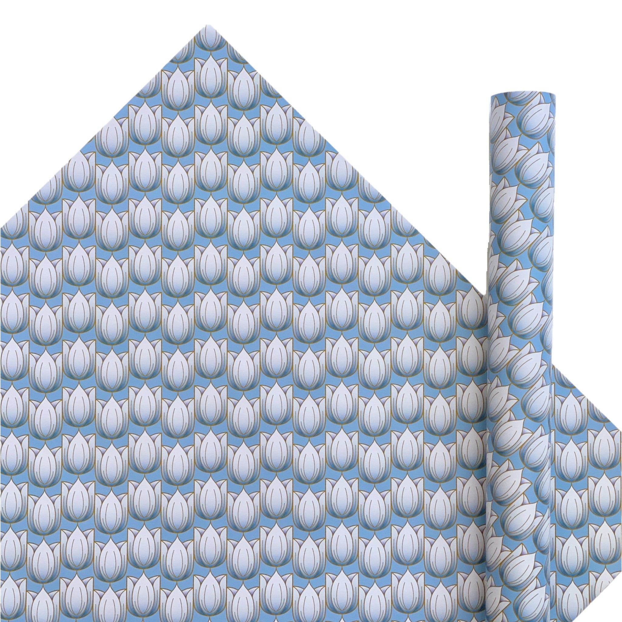 Tulip Blue Gift Wrap Paper