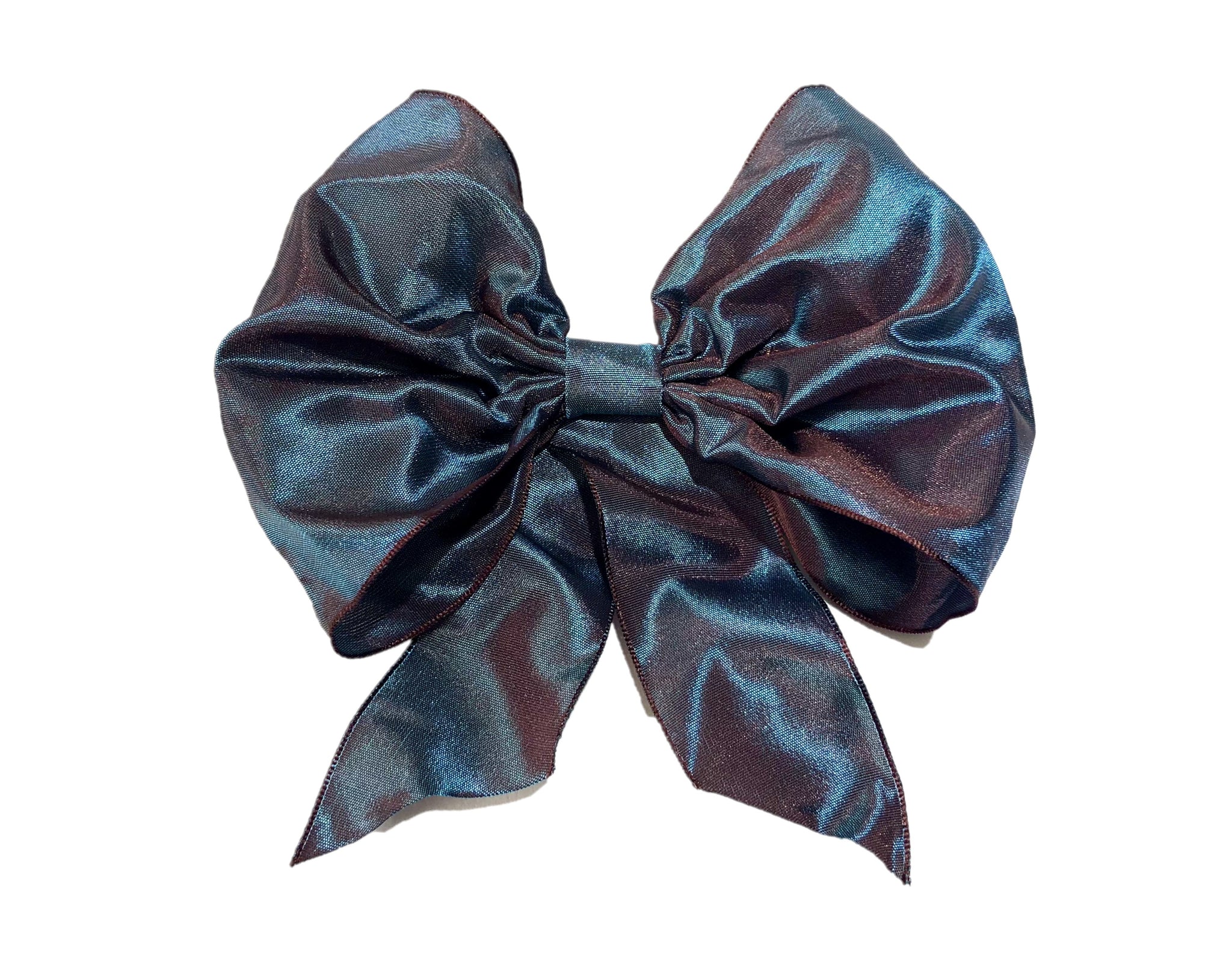 Blue Shimmer Wire Ribbon Pre-set Bow Gift Topper