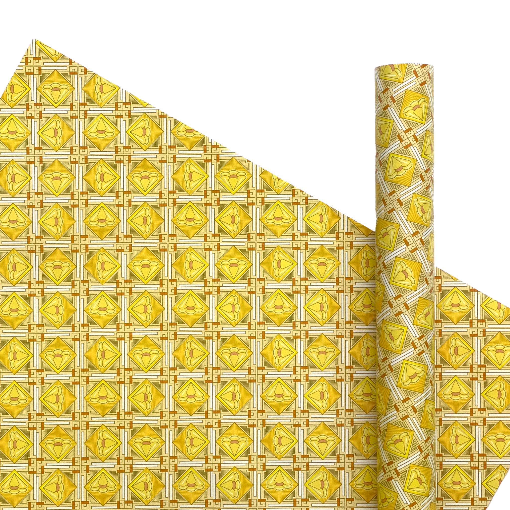 Antique Poppy Yellow Gift Wrap Sheet