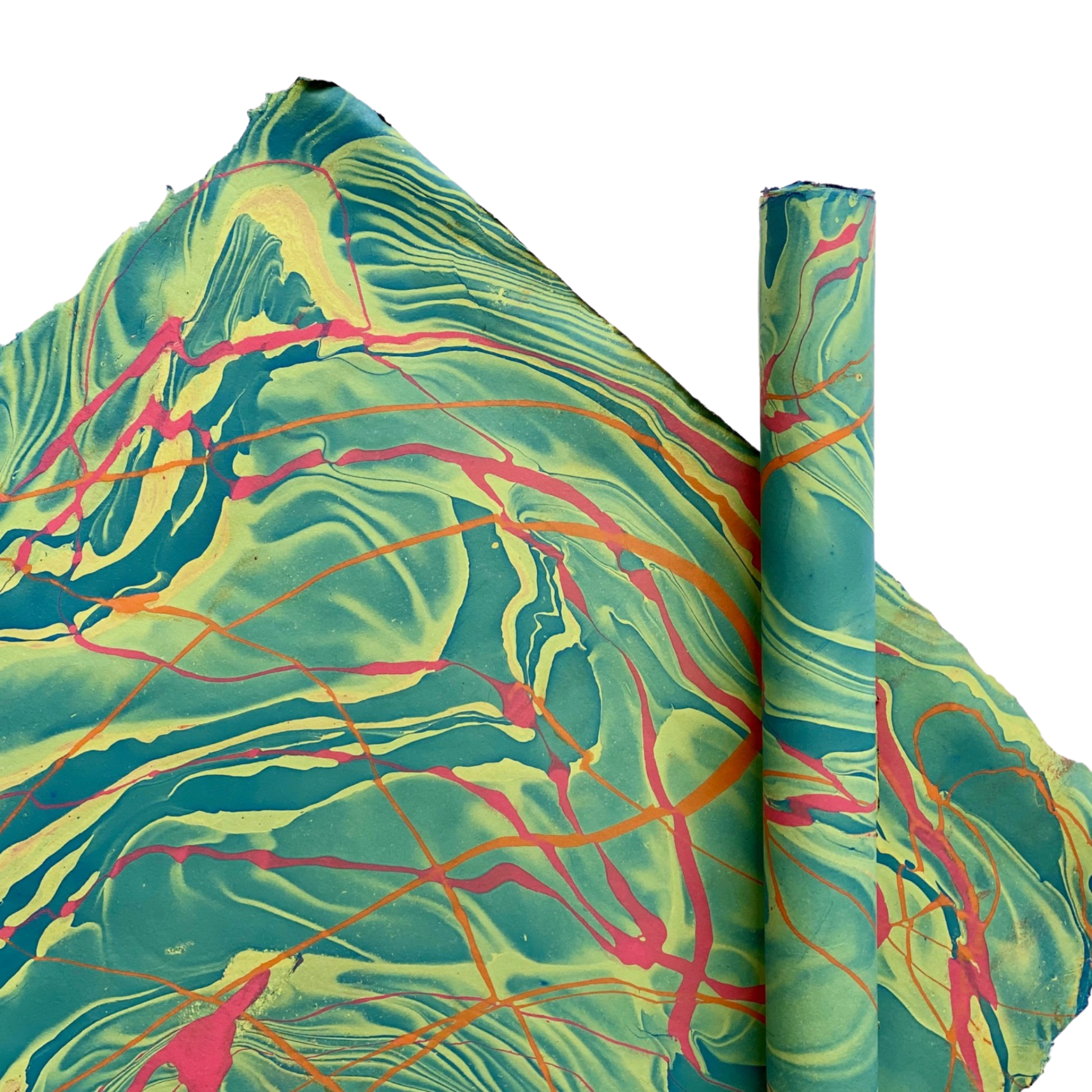 Multi-Color Marbled Handmade Paper Gift Wrap Sheet